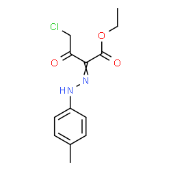 ChemSpider 2D Image | Ethyl 4-chloro-2-[(4-methylphenyl)hydrazono]-3-oxobutanoate | C13H15ClN2O3