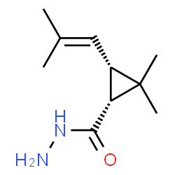 ChemSpider 2D Image | (1R,3S)-2,2-Dimethyl-3-(2-methyl-1-propen-1-yl)cyclopropanecarbohydrazide | C10H18N2O