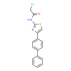 ChemSpider 2D Image | N-(4-Biphenyl-4-yl-thiazol-2-yl)-2-chloro-acetamide | C17H13ClN2OS
