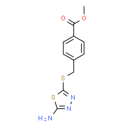ChemSpider 2D Image | Methyl 4-{[(5-amino-1,3,4-thiadiazol-2-yl)sulfanyl]methyl}benzoate | C11H11N3O2S2