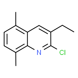 ChemSpider 2D Image | 2-Chloro-3-ethyl-5,8-dimethylquinoline | C13H14ClN