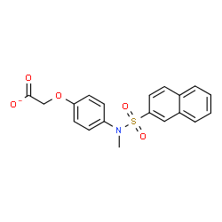 ChemSpider 2D Image | {4-[Methyl(2-naphthylsulfonyl)amino]phenoxy}acetate | C19H16NO5S