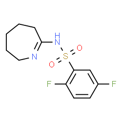 ChemSpider 2D Image | 2,5-Difluoro-N-(3,4,5,6-tetrahydro-2H-azepin-7-yl)benzenesulfonamide | C12H14F2N2O2S