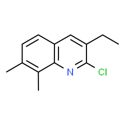 ChemSpider 2D Image | 2-Chloro-3-ethyl-7,8-dimethylquinoline | C13H14ClN