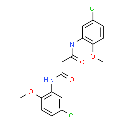 ChemSpider 2D Image | N,N'-Bis(5-chloro-2-methoxyphenyl)malonamide | C17H16Cl2N2O4