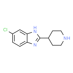 ChemSpider 2D Image | 5-Chloro-2-(4-piperidinyl)-1H-benzimidazole | C12H14ClN3
