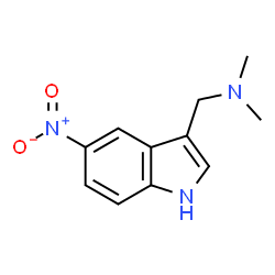 ChemSpider 2D Image | Indole, 3-[(dimethylamino)methyl]-5-nitro- | C11H13N3O2