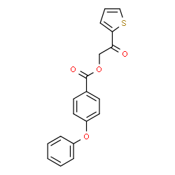 ChemSpider 2D Image | 2-Oxo-2-(2-thienyl)ethyl 4-phenoxybenzoate | C19H14O4S