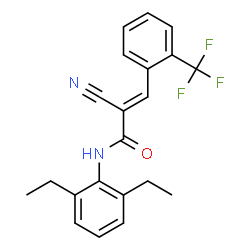 ChemSpider 2D Image | (2E)-2-Cyano-N-(2,6-diethylphenyl)-3-[2-(trifluoromethyl)phenyl]acrylamide | C21H19F3N2O