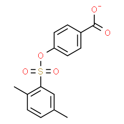 ChemSpider 2D Image | 4-{[(2,5-Dimethylphenyl)sulfonyl]oxy}benzoate | C15H13O5S