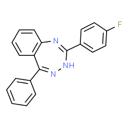 ChemSpider 2D Image | 2-(4-Fluorophenyl)-5-phenyl-1H-1,3,4-benzotriazepine | C20H14FN3