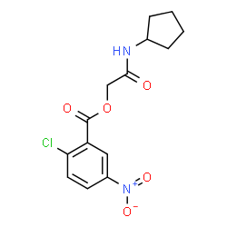 ChemSpider 2D Image | 2-(Cyclopentylamino)-2-oxoethyl 2-chloro-5-nitrobenzoate | C14H15ClN2O5