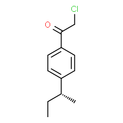 ChemSpider 2D Image | 1-{4-[(2R)-2-Butanyl]phenyl}-2-chloroethanone | C12H15ClO