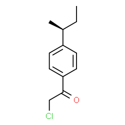 ChemSpider 2D Image | 1-{4-[(2S)-2-Butanyl]phenyl}-2-chloroethanone | C12H15ClO