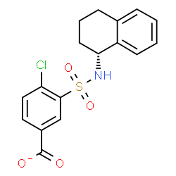 ChemSpider 2D Image | 4-Chloro-3-[(1R)-1,2,3,4-tetrahydro-1-naphthalenylsulfamoyl]benzoate | C17H15ClNO4S