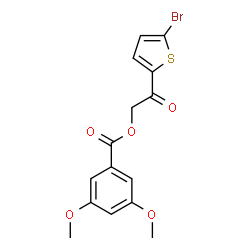 ChemSpider 2D Image | 2-(5-Bromo-2-thienyl)-2-oxoethyl 3,5-dimethoxybenzoate | C15H13BrO5S