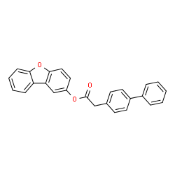 ChemSpider 2D Image | Dibenzo[b,d]furan-2-yl 4-biphenylylacetate | C26H18O3