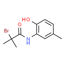 ChemSpider 2D Image | 2-Bromo-N-(2-hydroxy-5-methylphenyl)-2-methylpropanamide | C11H14BrNO2
