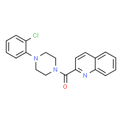 ChemSpider 2D Image | [4-(2-Chlorophenyl)-1-piperazinyl](2-quinolinyl)methanone | C20H18ClN3O