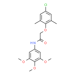 ChemSpider 2D Image | 2-(4-Chloro-2,6-dimethylphenoxy)-N-(3,4,5-trimethoxyphenyl)acetamide | C19H22ClNO5