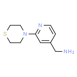ChemSpider 2D Image | (2-thiomorpholinopyrid-4-yl)methylamine | C10H15N3S
