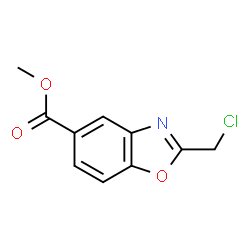 ChemSpider 2D Image | methyl 2-(chloromethyl)benzo[d]oxazole-5-carboxylate | C10H8ClNO3