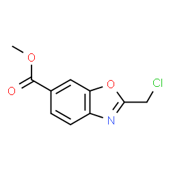 ChemSpider 2D Image | Methyl 2-(chloromethyl)-1,3-benzoxazole-6-carboxylate | C10H8ClNO3