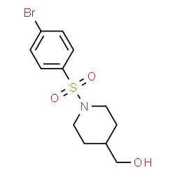 ChemSpider 2D Image | (1-((4-bromophenyl)sulfonyl)piperidin-4-yl)methanol | C12H16BrNO3S