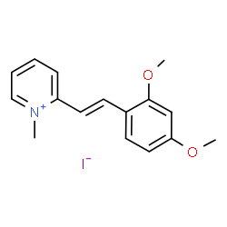 ChemSpider 2D Image | 2-[(E)-2-(2,4-Dimethoxyphenyl)vinyl]-1-methylpyridinium iodide | C16H18INO2