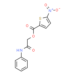 ChemSpider 2D Image | 2-Anilino-2-oxoethyl 5-nitro-2-thiophenecarboxylate | C13H10N2O5S