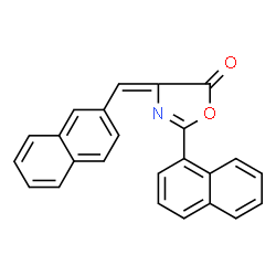 ChemSpider 2D Image | (4Z)-2-(1-Naphthyl)-4-(2-naphthylmethylene)-1,3-oxazol-5(4H)-one | C24H15NO2