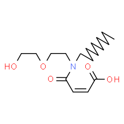 ChemSpider 2D Image | (2Z)-4-{Decyl[2-(2-hydroxyethoxy)ethyl]amino}-4-oxo-2-butenoic acid | C18H33NO5