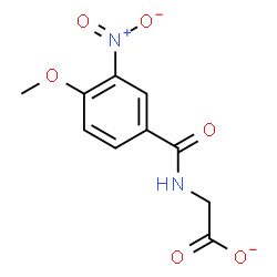 ChemSpider 2D Image | [(4-Methoxy-3-nitrobenzoyl)amino]acetate | C10H9N2O6