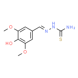 ChemSpider 2D Image | (2E)-2-(4-Hydroxy-3,5-dimethoxybenzylidene)hydrazinecarbothioamide | C10H13N3O3S