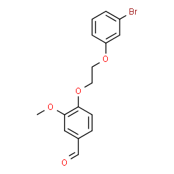 ChemSpider 2D Image | 4-(2-(3-bromophenoxy)ethoxy)-3-methoxybenzaldehyde | C16H15BrO4