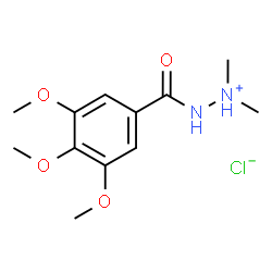 ChemSpider 2D Image | 1,1-Dimethyl-2-(3,4,5-trimethoxybenzoyl)hydrazinium chloride | C12H19ClN2O4