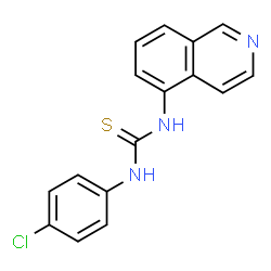 ChemSpider 2D Image | 1-(4-Chlorophenyl)-3-(5-isoquinolinyl)thiourea | C16H12ClN3S