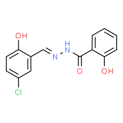 ChemSpider 2D Image | N'-[(E)-(5-Chloro-2-hydroxyphenyl)methylene]-2-hydroxybenzohydrazide | C14H11ClN2O3