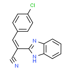 ChemSpider 2D Image | (2Z)-2-(1H-Benzimidazol-2-yl)-3-(4-chlorophenyl)acrylonitrile | C16H10ClN3
