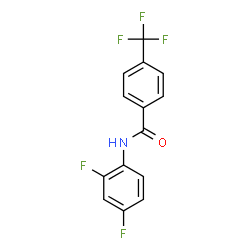 ChemSpider 2D Image | N-(2,4-Difluorophenyl)-4-(trifluoromethyl)benzamide | C14H8F5NO