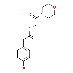 ChemSpider 2D Image | 2-(4-Morpholinyl)-2-oxoethyl (4-bromophenyl)acetate | C14H16BrNO4