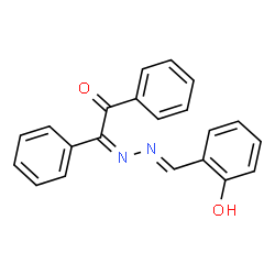 ChemSpider 2D Image | (2Z)-2-[(2E)-(2-Hydroxybenzylidene)hydrazono]-1,2-diphenylethanone | C21H16N2O2