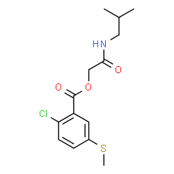 ChemSpider 2D Image | 2-(Isobutylamino)-2-oxoethyl 2-chloro-5-(methylsulfanyl)benzoate | C14H18ClNO3S