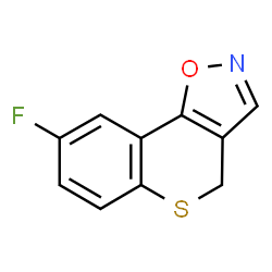 ChemSpider 2D Image | 8-fluoro-4H-thiochromeno[3,4-d]isoxazole | C10H6FNOS