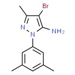 ChemSpider 2D Image | 4-Bromo-1-(3,5-dimethylphenyl)-3-methyl-1H-pyrazol-5-amine | C12H14BrN3