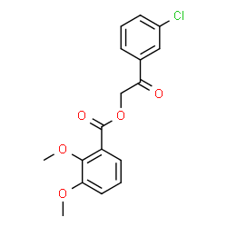 ChemSpider 2D Image | 2-(3-Chlorophenyl)-2-oxoethyl 2,3-dimethoxybenzoate | C17H15ClO5