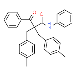 ChemSpider 2D Image | 2,2-Bis(4-methylbenzyl)-3-oxo-N,3-diphenylpropanamide | C31H29NO2