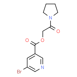 ChemSpider 2D Image | 2-Oxo-2-(1-pyrrolidinyl)ethyl 5-bromonicotinate | C12H13BrN2O3