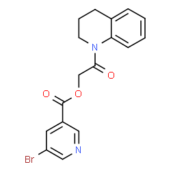 ChemSpider 2D Image | 2-(3,4-Dihydro-1(2H)-quinolinyl)-2-oxoethyl 5-bromonicotinate | C17H15BrN2O3