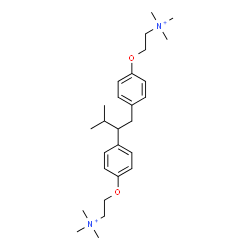 ChemSpider 2D Image | 2,2'-[(3-Methyl-1,2-butanediyl)bis(4,1-phenyleneoxy)]bis(N,N,N-trimethylethanaminium) | C27H44N2O2